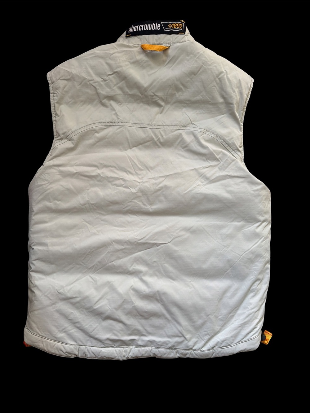 Vintage Abercrombie & Fitch Red Puffer Vest Y2K Colorblock Gorpcore Gilet Size M - Picture 8 of 11